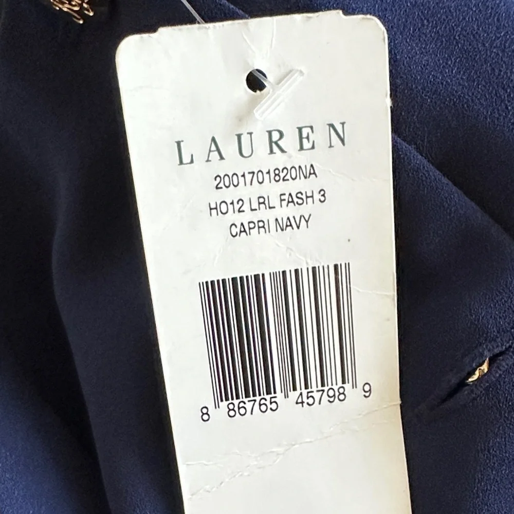Ralph Lauren Royal Blue Pants with Gold Button Accents